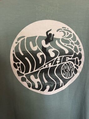 Howler Brothers Sage Blue/Green Tee size adult small. Heed the Call